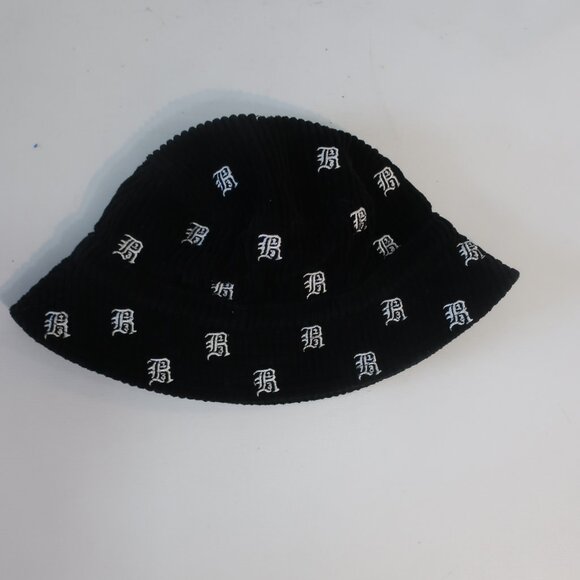 R13 Black Bucket Hat with White Logo Embroidery main image 5